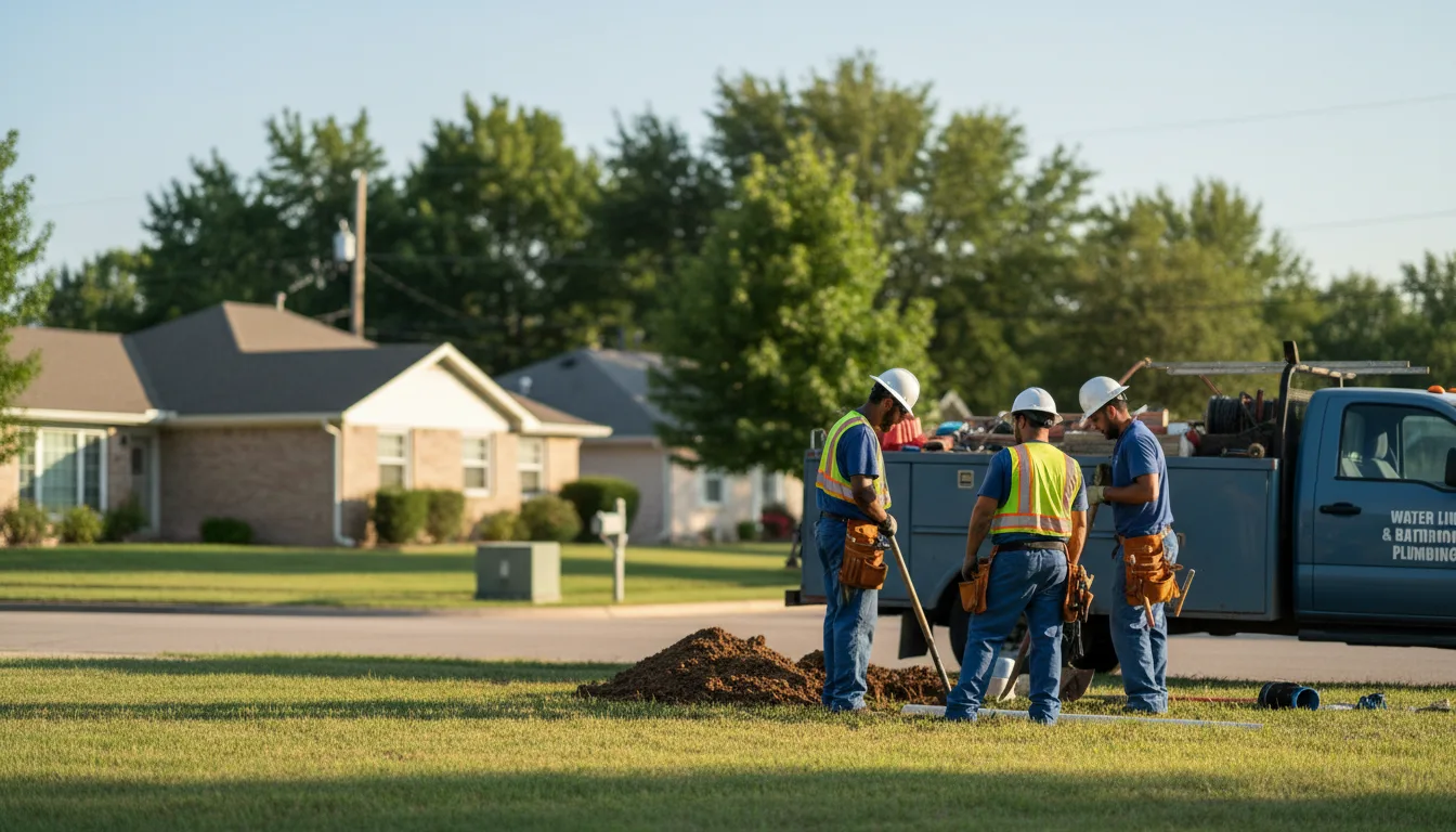 Residential water line and bathroom plumbing service in Barstow, TX